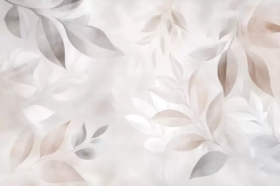 wall murals Деликатно лишће у пастелним бојама w02770