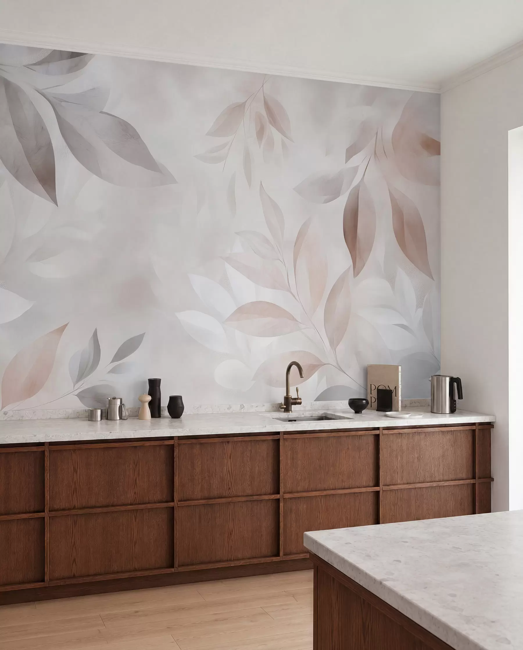 wall murals Lišće u ružičastom w02770