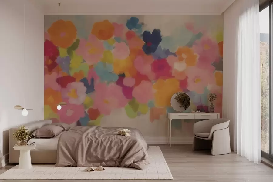 wall murals Шарено цвеће апстракција w02883