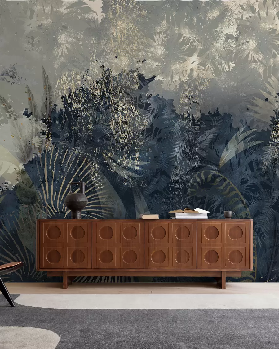 wall murals Магична Африка са прашумом и векторским елементима w02643