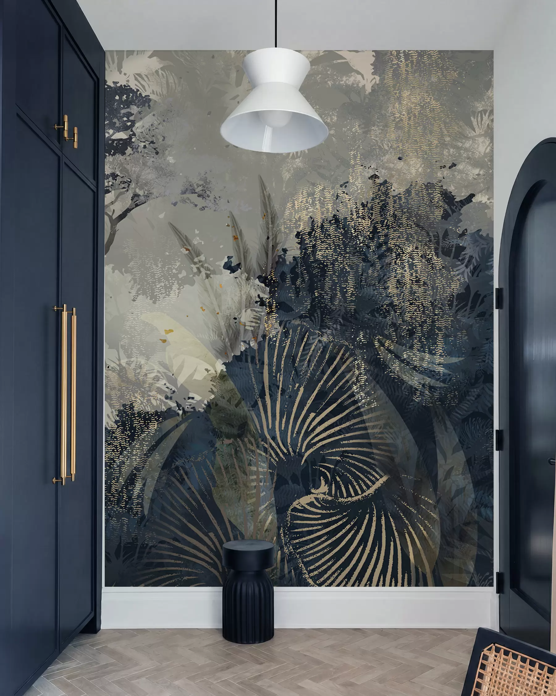 wall murals Магична Африка са прашумом и векторским елементима w02643