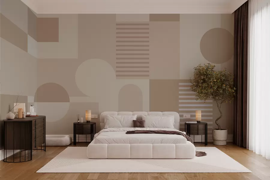 wall murals Геометријски облици у пастелним бојама w02916v1