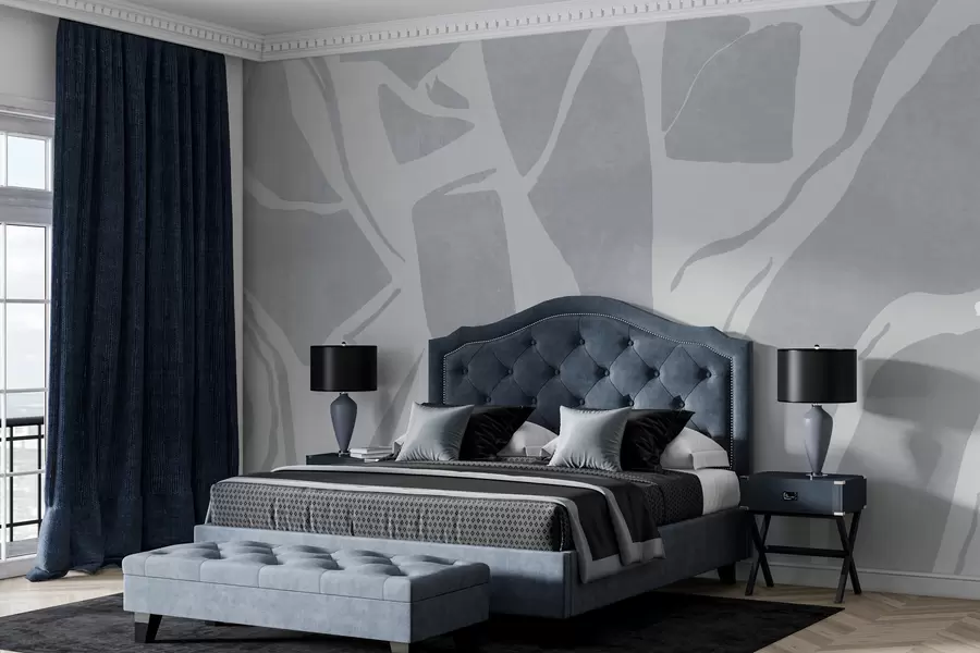 wall murals Апстрактне геометријске позадине у грунге плавој боји w02917v1
