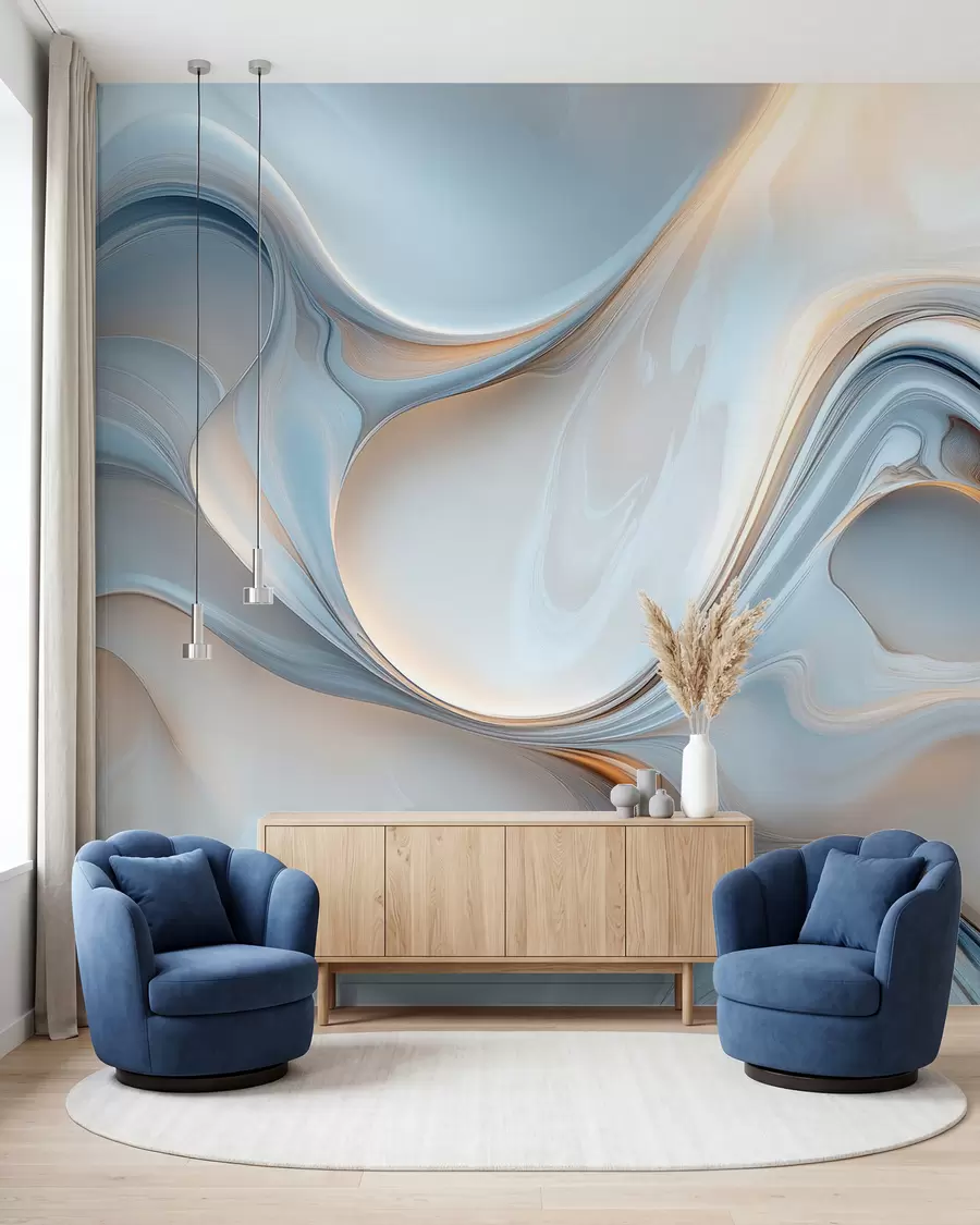 wall murals Тапета у стилу течне текстуре w02909