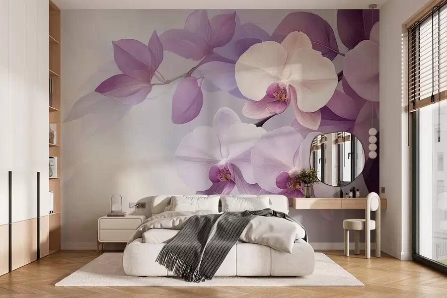 wall murals Композиција са архивом у љубичастим нијансама w02910