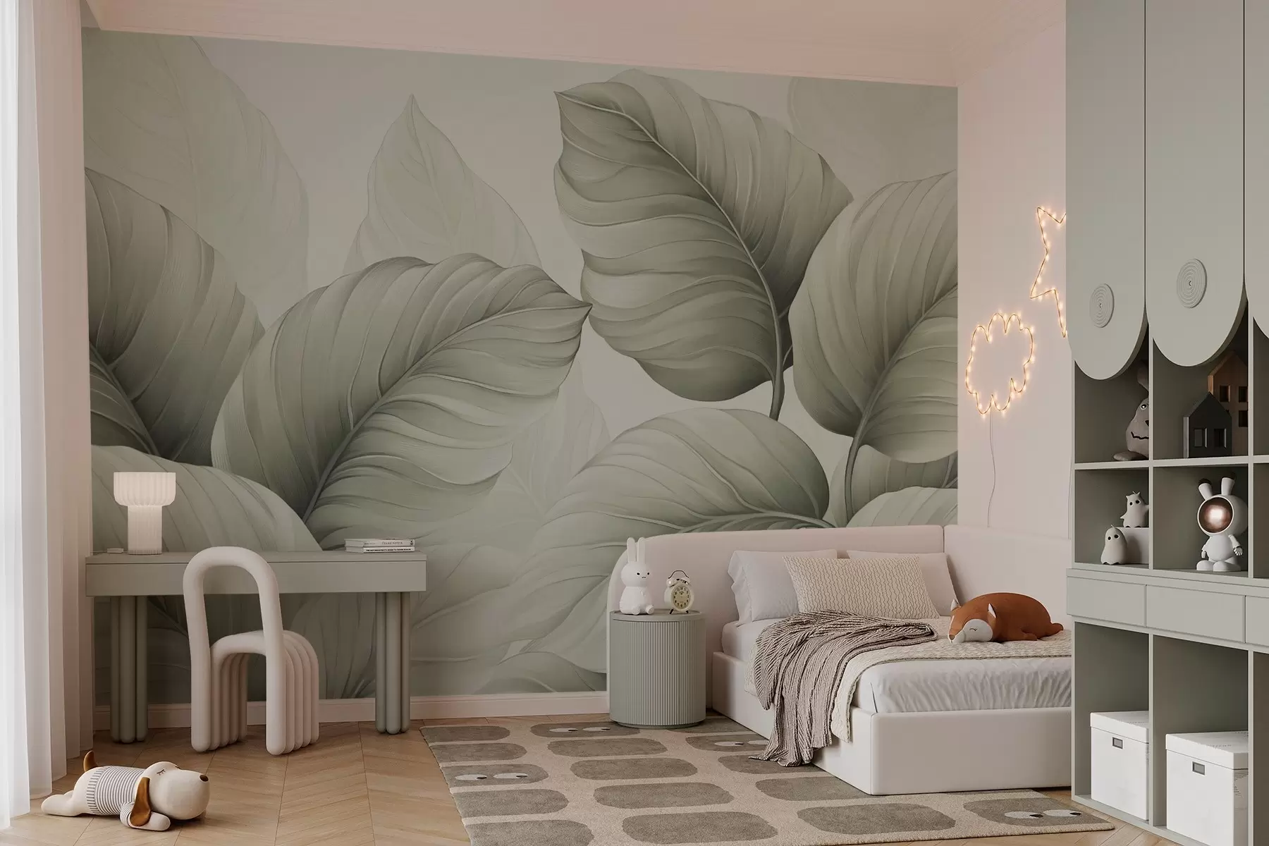 wall murals Велики листови зелене нијансе w02944v1