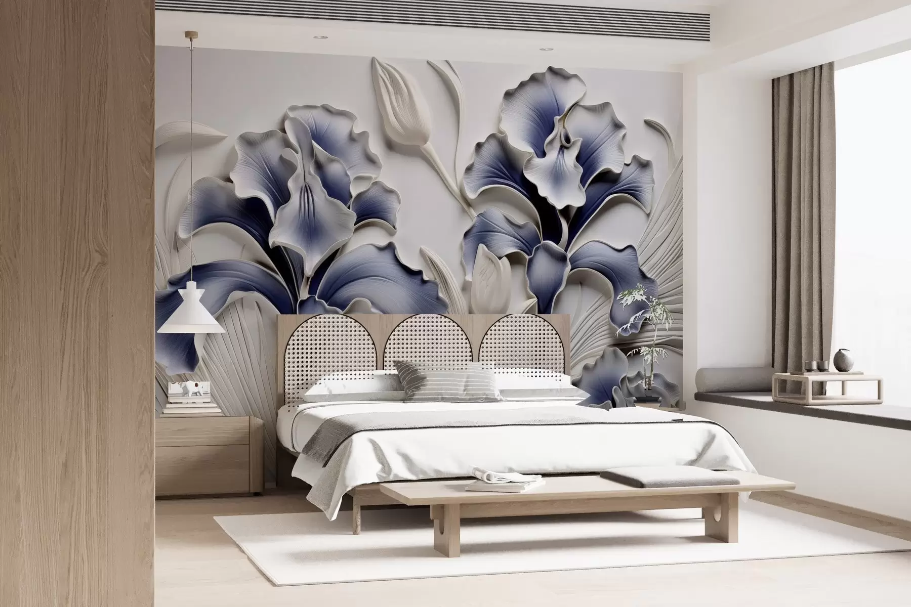 wall murals Волуметријско вајање ириса w02970