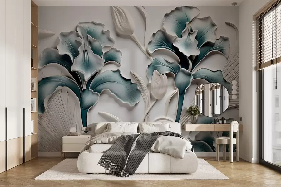 wall murals Волуметријско вајање ириса w02970v2