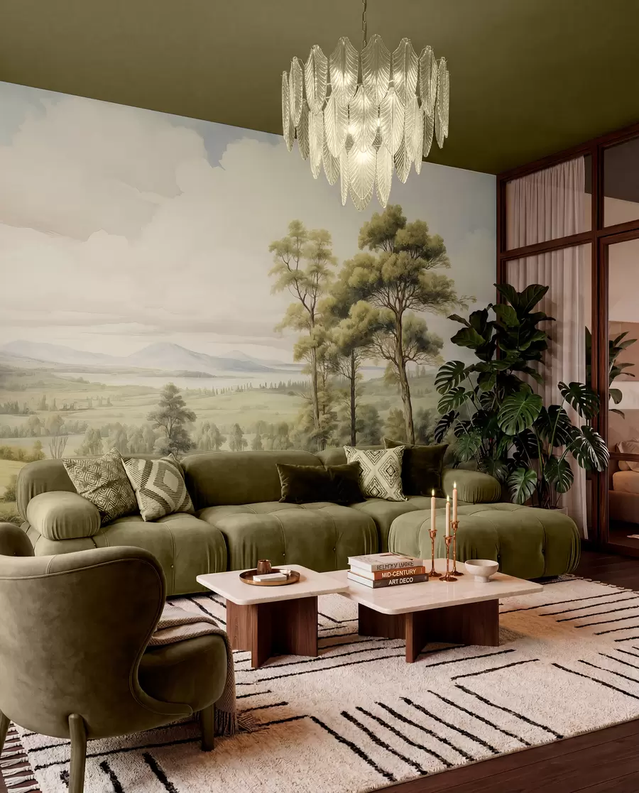 wall murals Модеран акварел пејзаж w02978