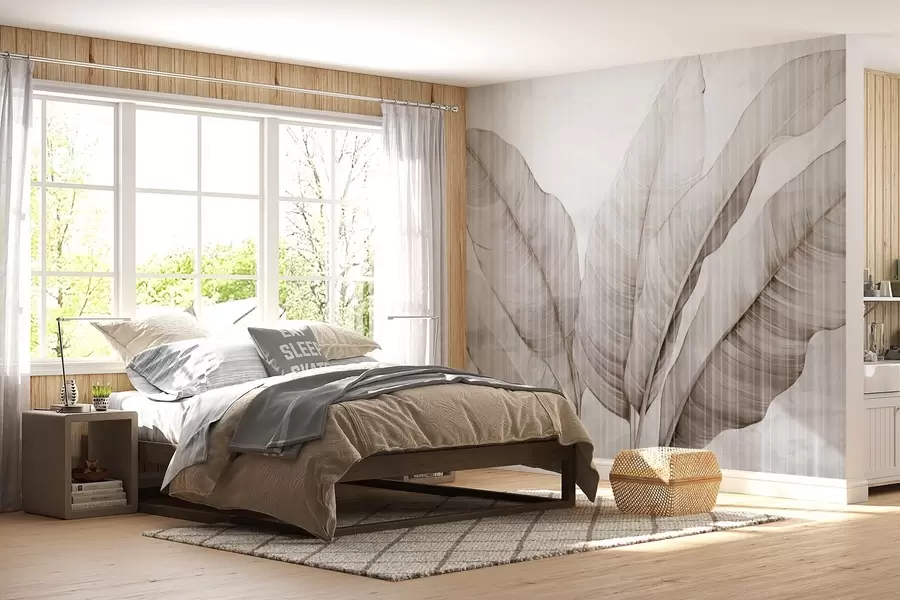 wall murals Велики листови на зиду w02982v1