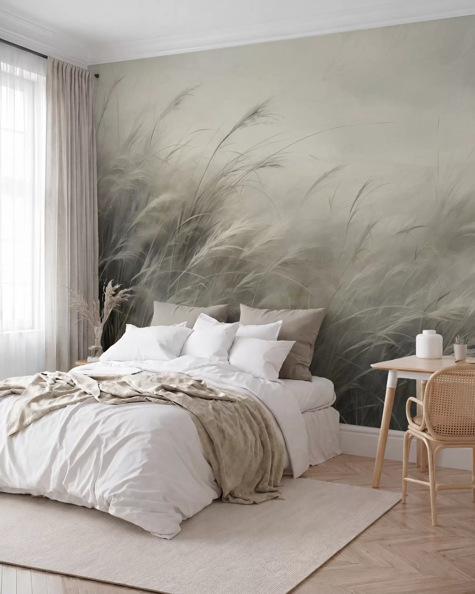 wall murals Vjetrovita livada u pijesku w02985