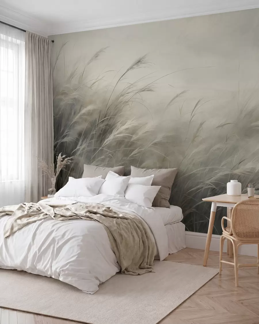 wall murals Vjetrovita livada u pijesku w02985