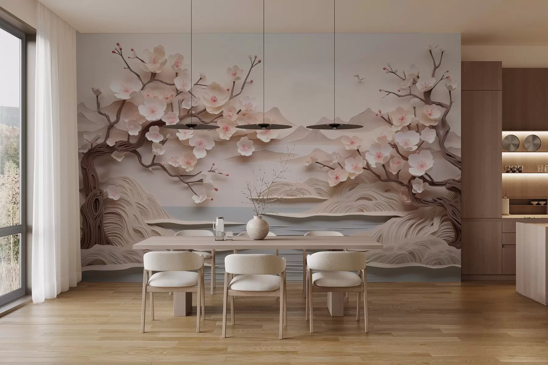 wall murals Абстрацт сакура w02990