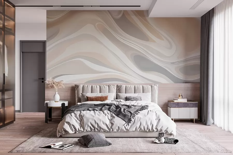 wall murals Апстрактни узорак са таласастим линијама w02902