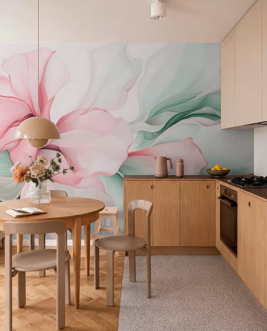 wall murals Latice u ružičastoj i žalfiji w08701v1