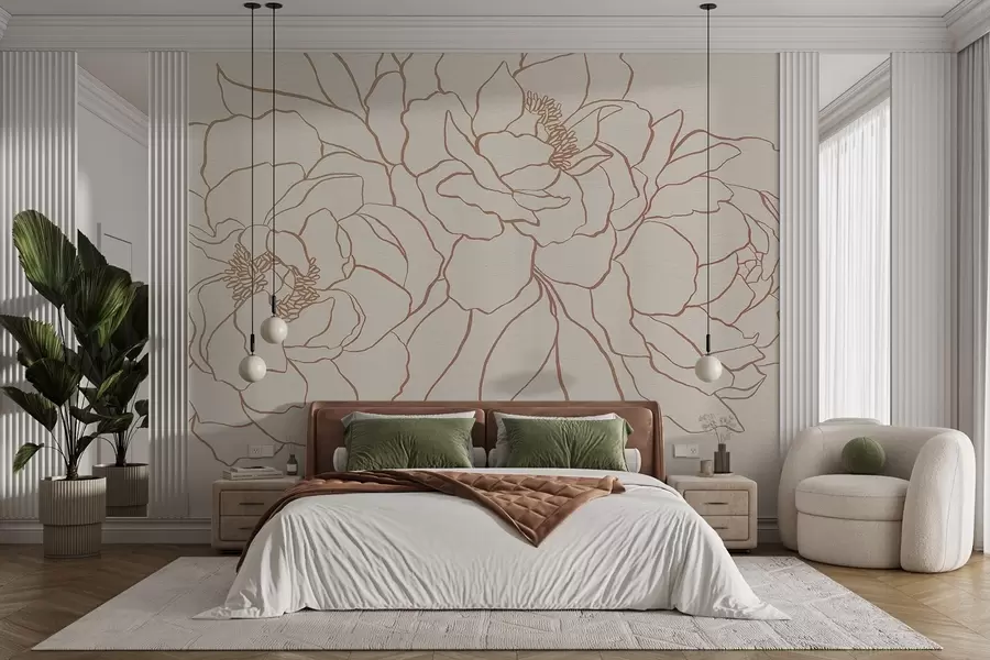 wall murals Минималистичке руже w08714v2