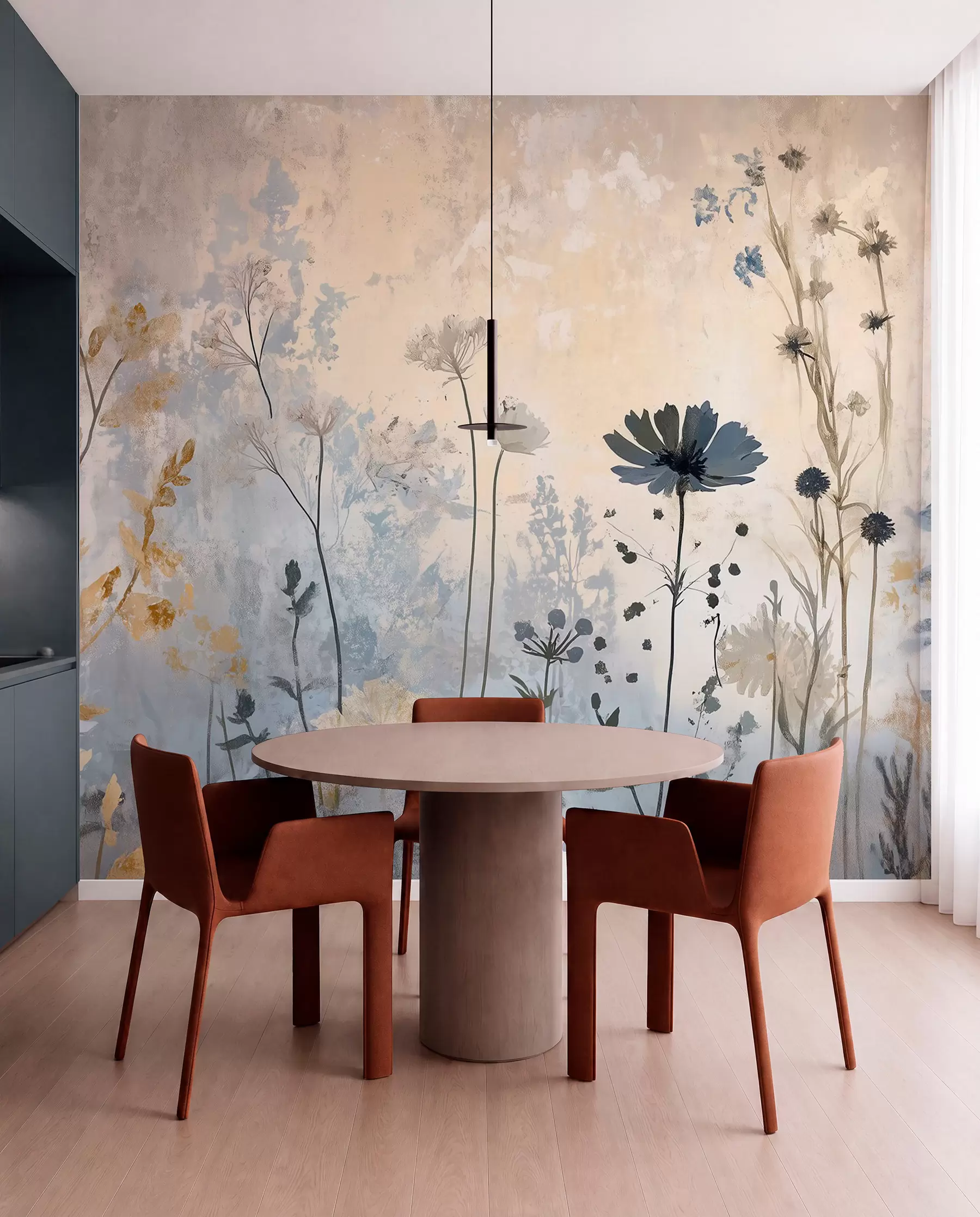 wall murals Дивље цвеће на апстрактан начин w03022