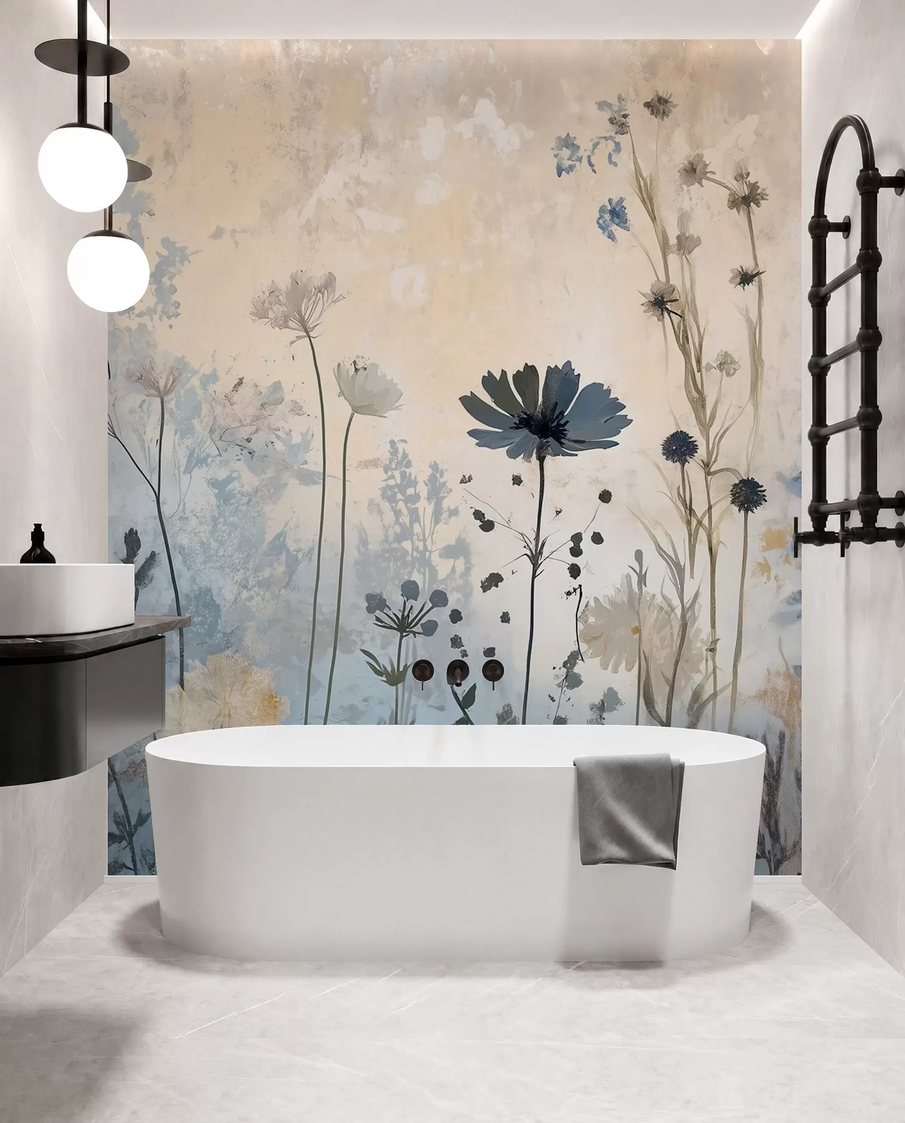 wall murals Дивље цвеће на апстрактан начин w03022