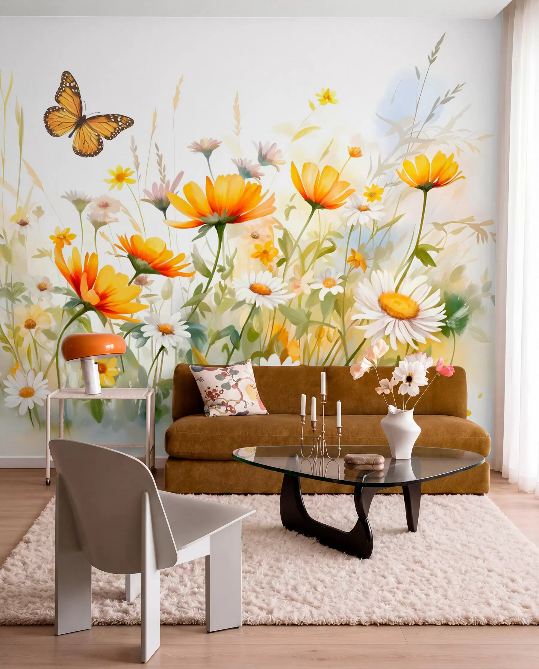 wall murals Leptir na ćilibarskoj livadi w08739