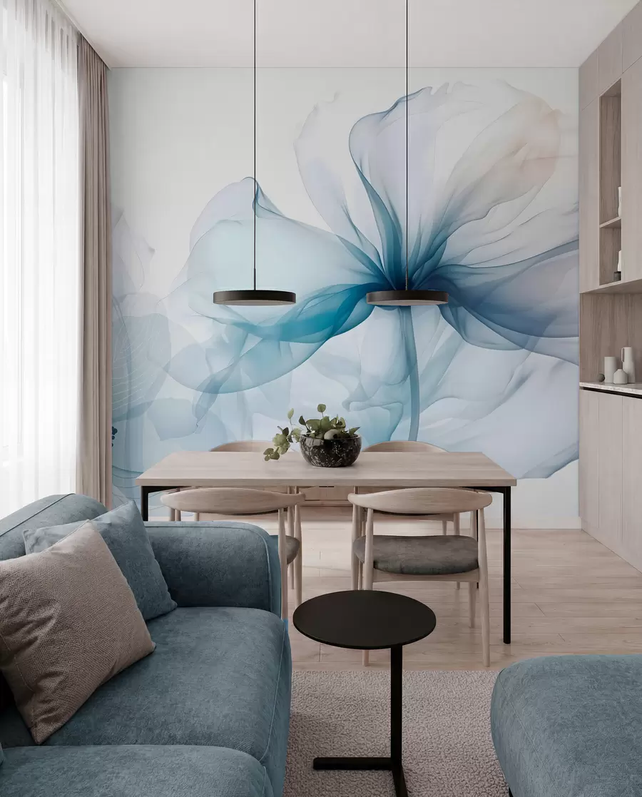 wall murals Latice u azurnom mastilu w08742