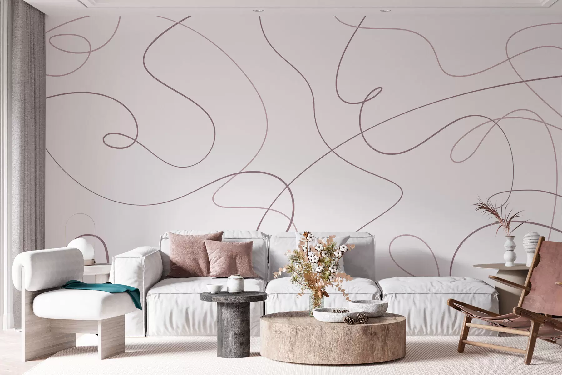 wall murals Апстрактне стилске линије w03061