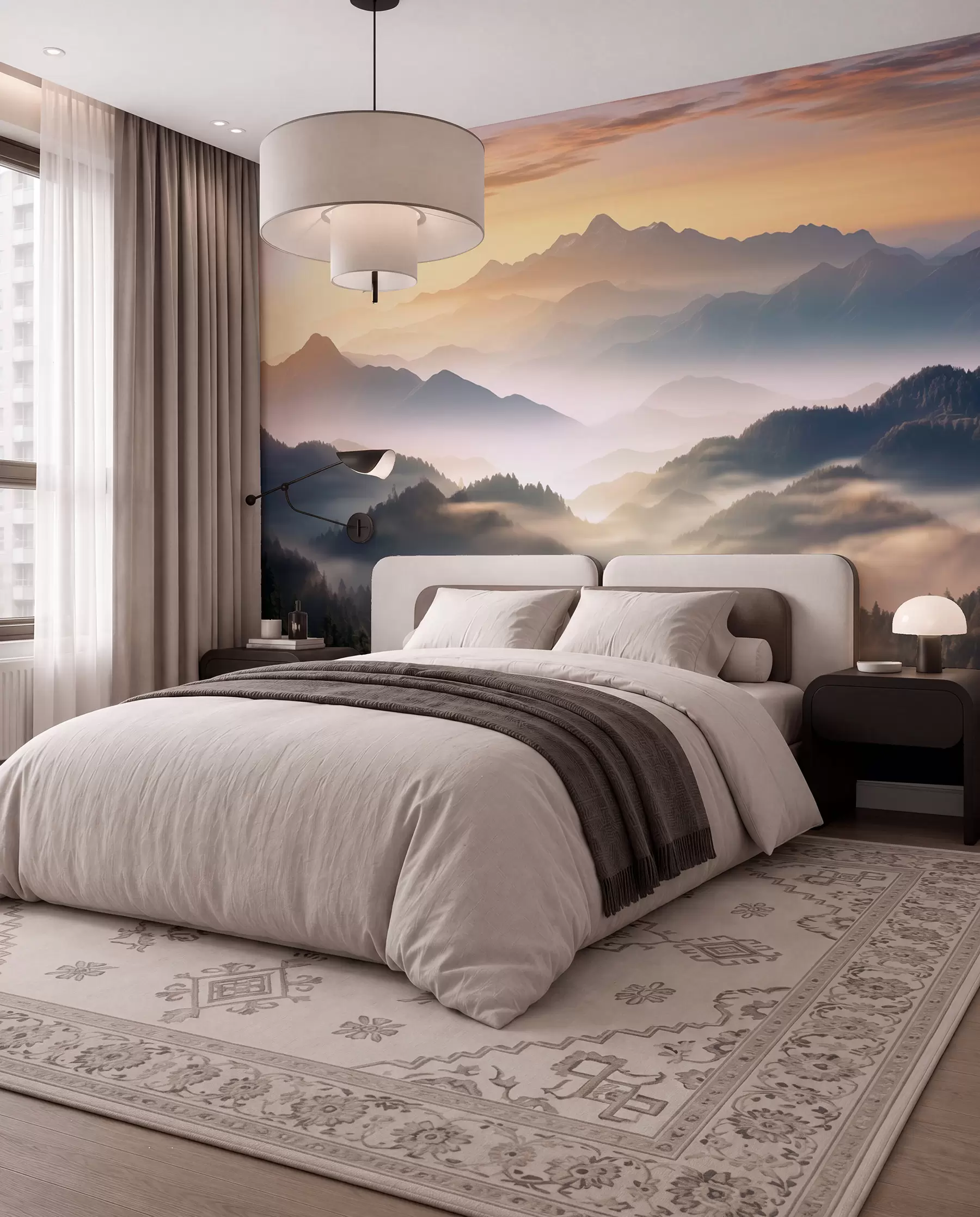 wall murals Zlatna zora u planinama w08748
