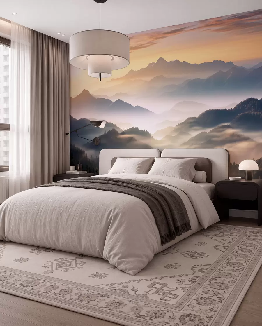wall murals Zlatna zora u planinama w08748