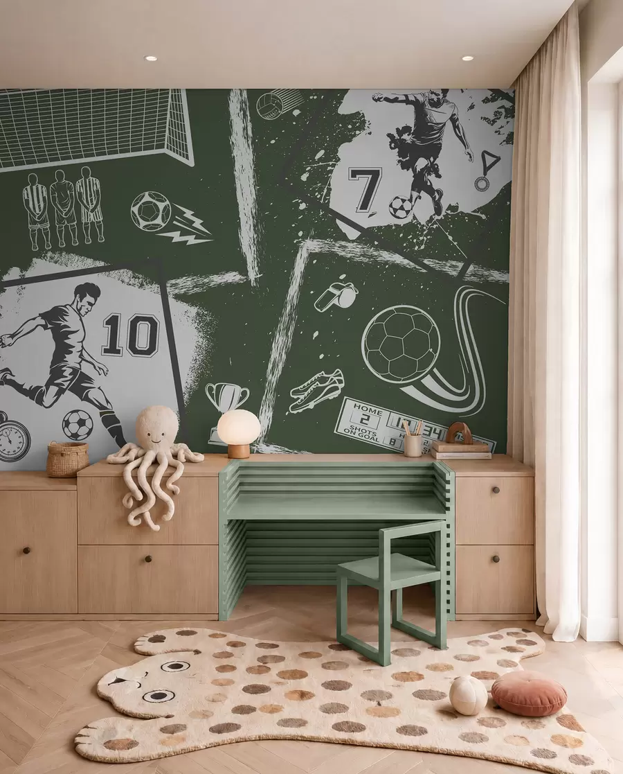 wall murals Zelena fudbalska skicirka w03122v2