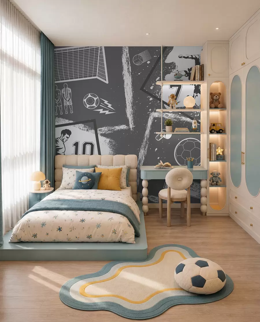 wall murals Fudbalske skice — Siva w03122v1