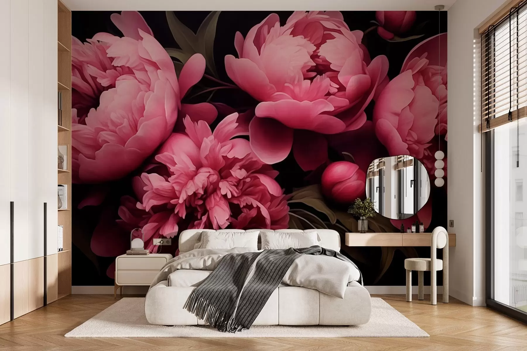 wall murals Пинк пеониес w03093