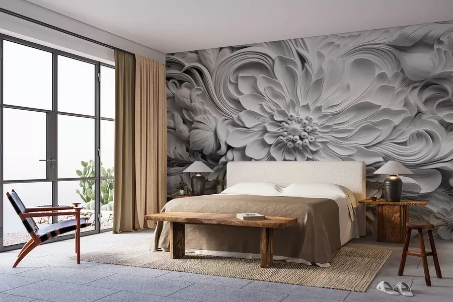 wall murals Имитација калупа, велико цвеће w08790