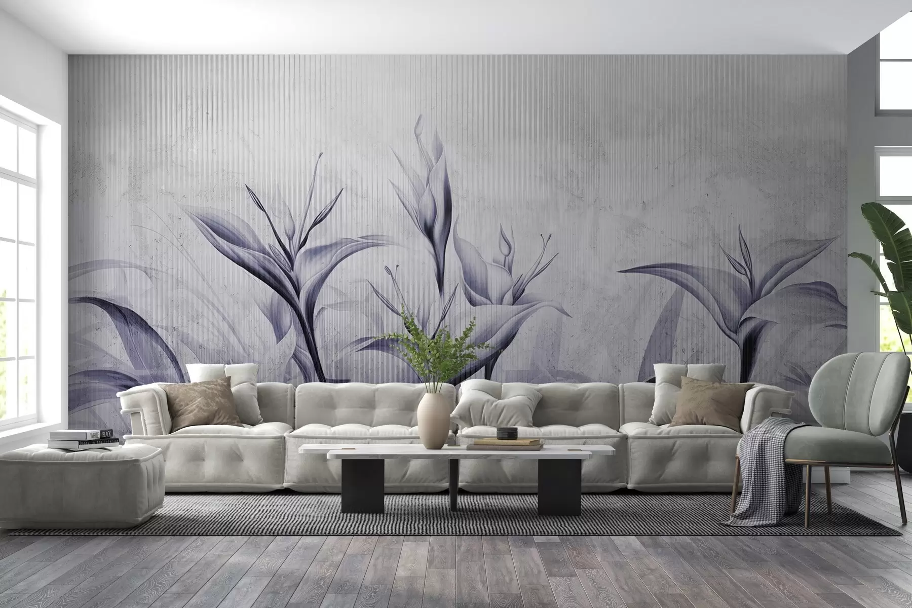 wall murals Листови у стилу арт ноувеау w03212v4