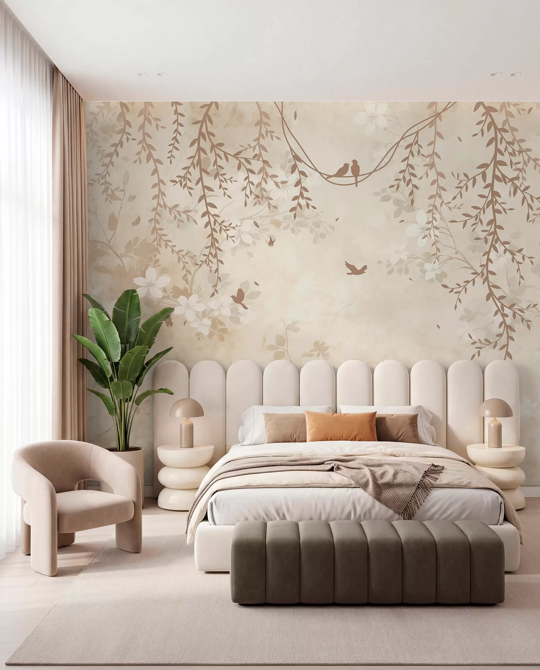 wall murals Ptice u visećem lišću w08809