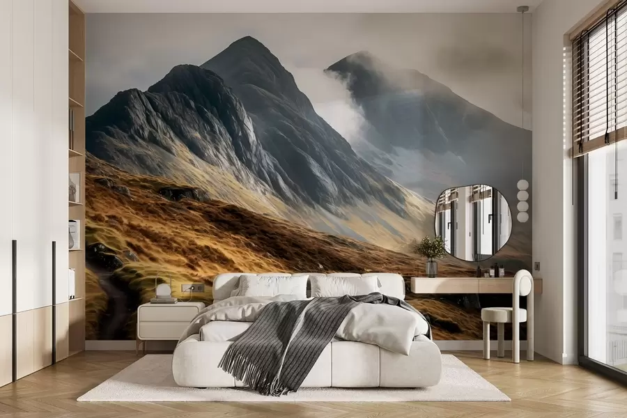 wall murals Стеновита падина планине Сноудон у стилу уљаног сликарства w08808