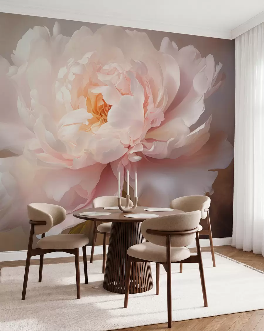 wall murals Цветни цвет божура у деликатној палети боја w03247