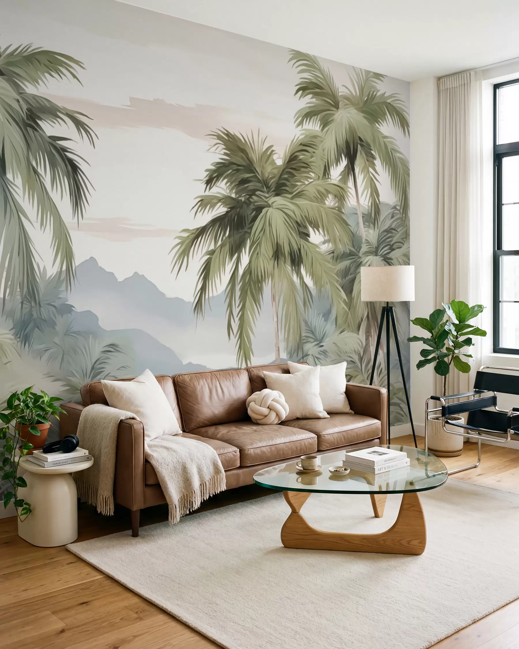 wall murals Палме имитација акварела w03267