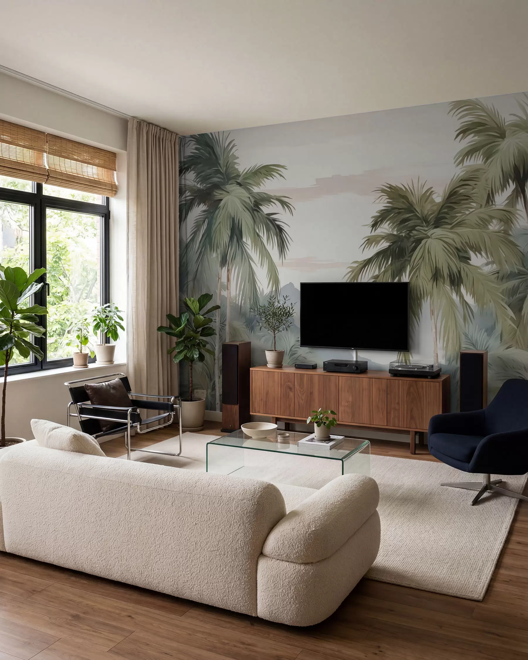 wall murals Oslikani palmov gaj w03267