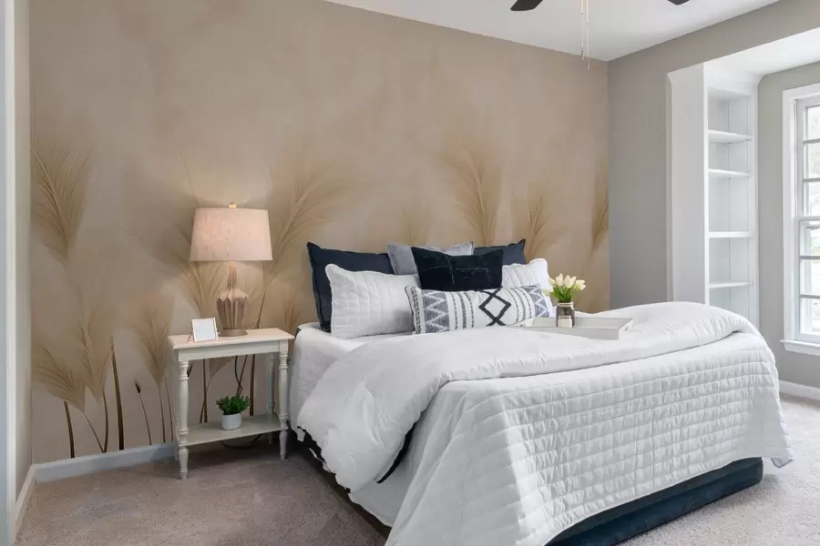 wall murals Биљке трске на беж старој позадини w08858