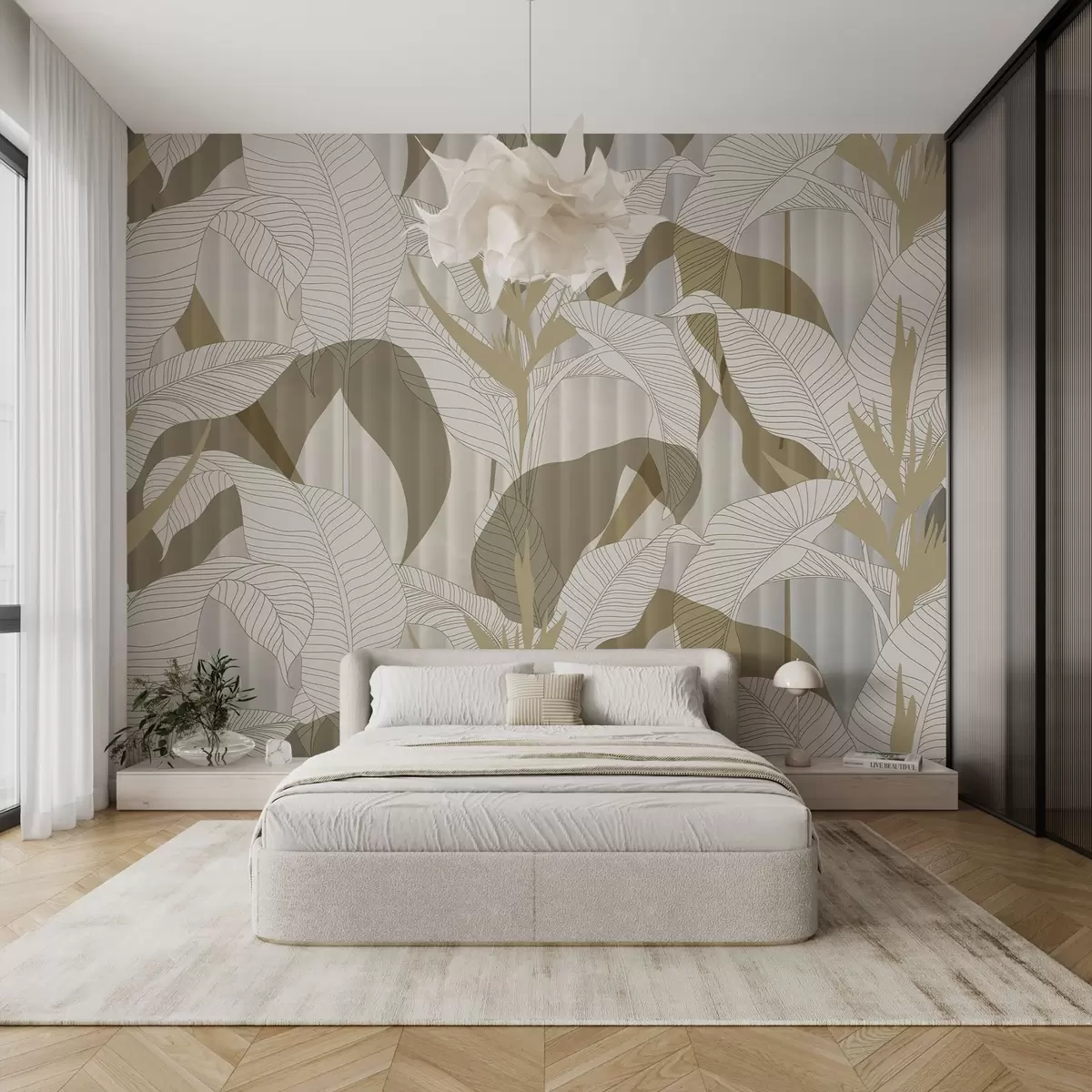 wall murals Велики, широки листови у шареним нијансама w03254v1