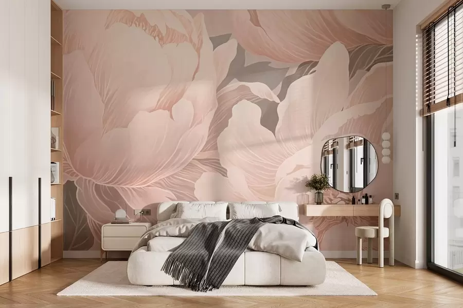 wall murals Деликатни божури w03273