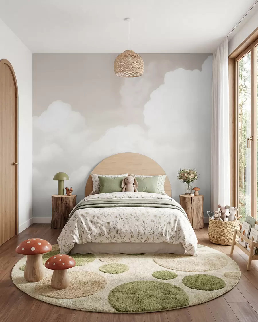 wall murals Oblaci u krem tonovima w03301v2