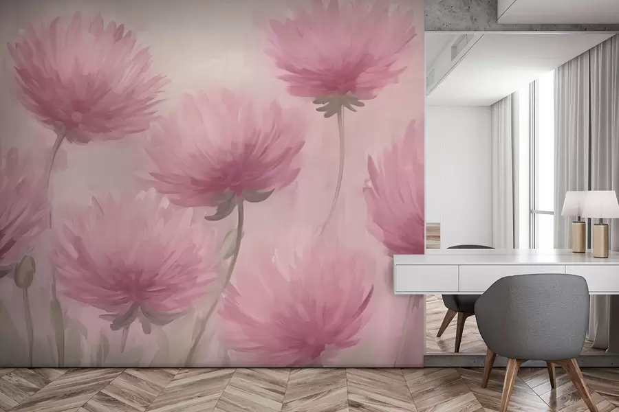 wall murals Велики ружичасти цветови w03310