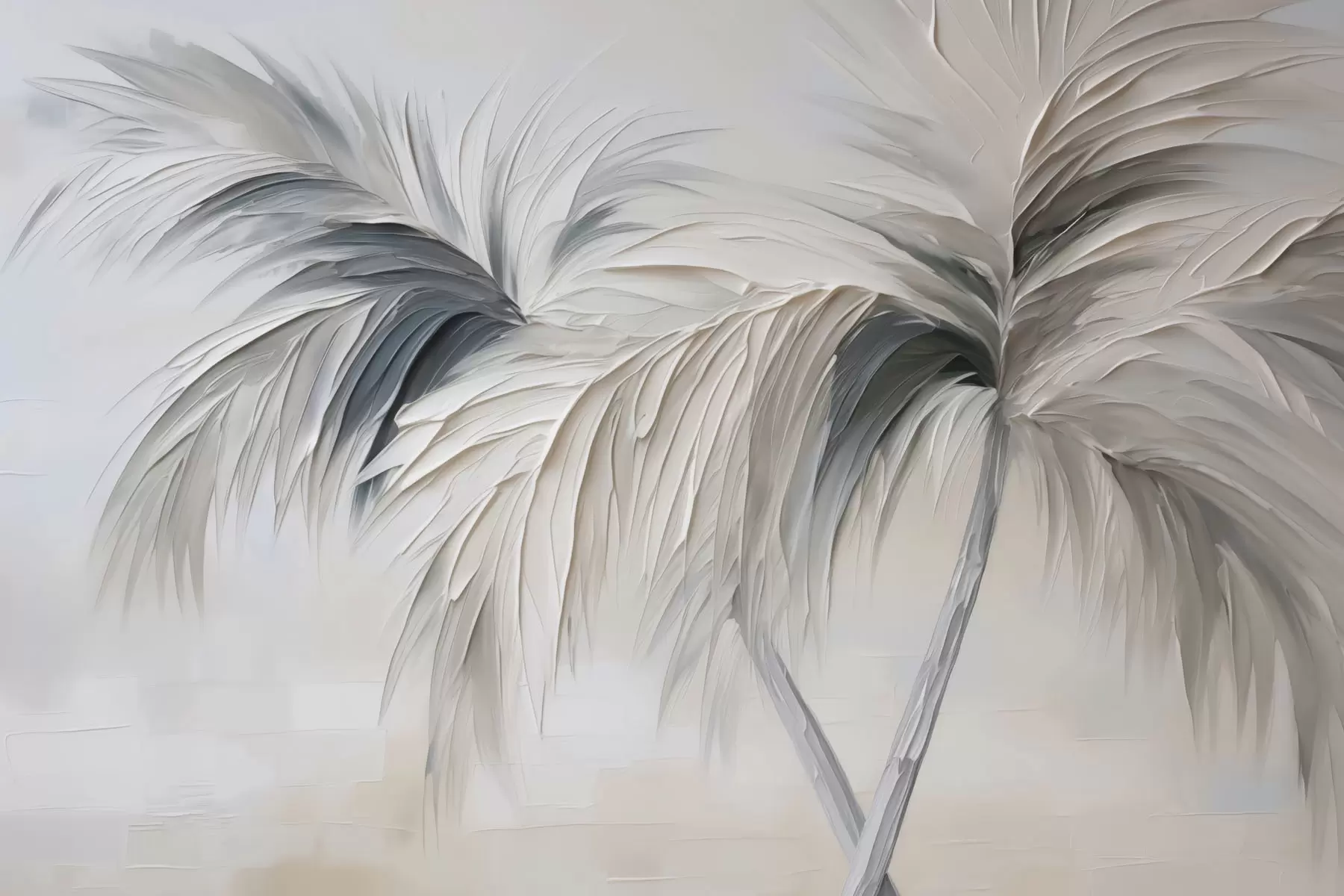 wall murals Апстрактне палме имитација потеза четкицом w03269
