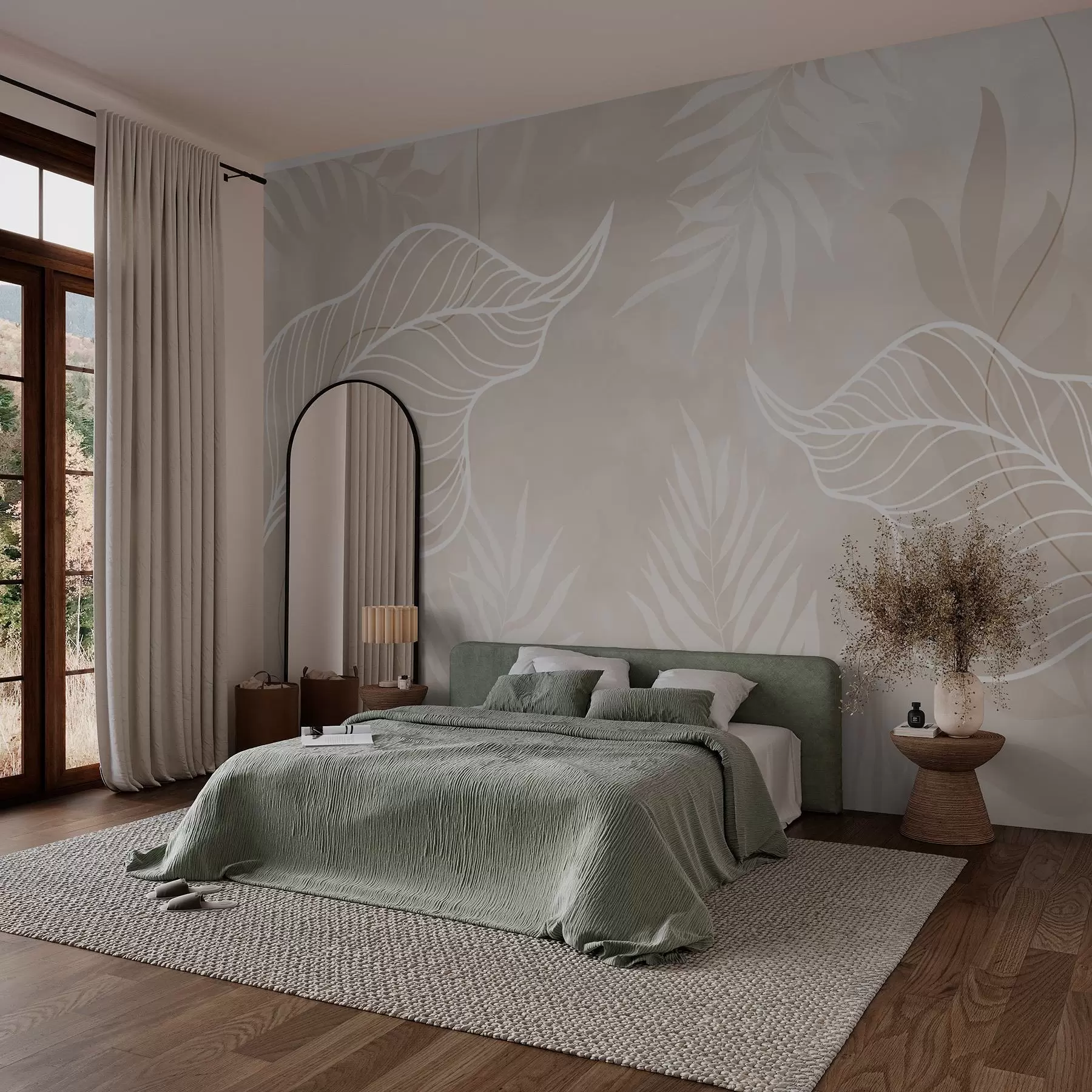 wall murals Линеарни ботанички састав w03235v2