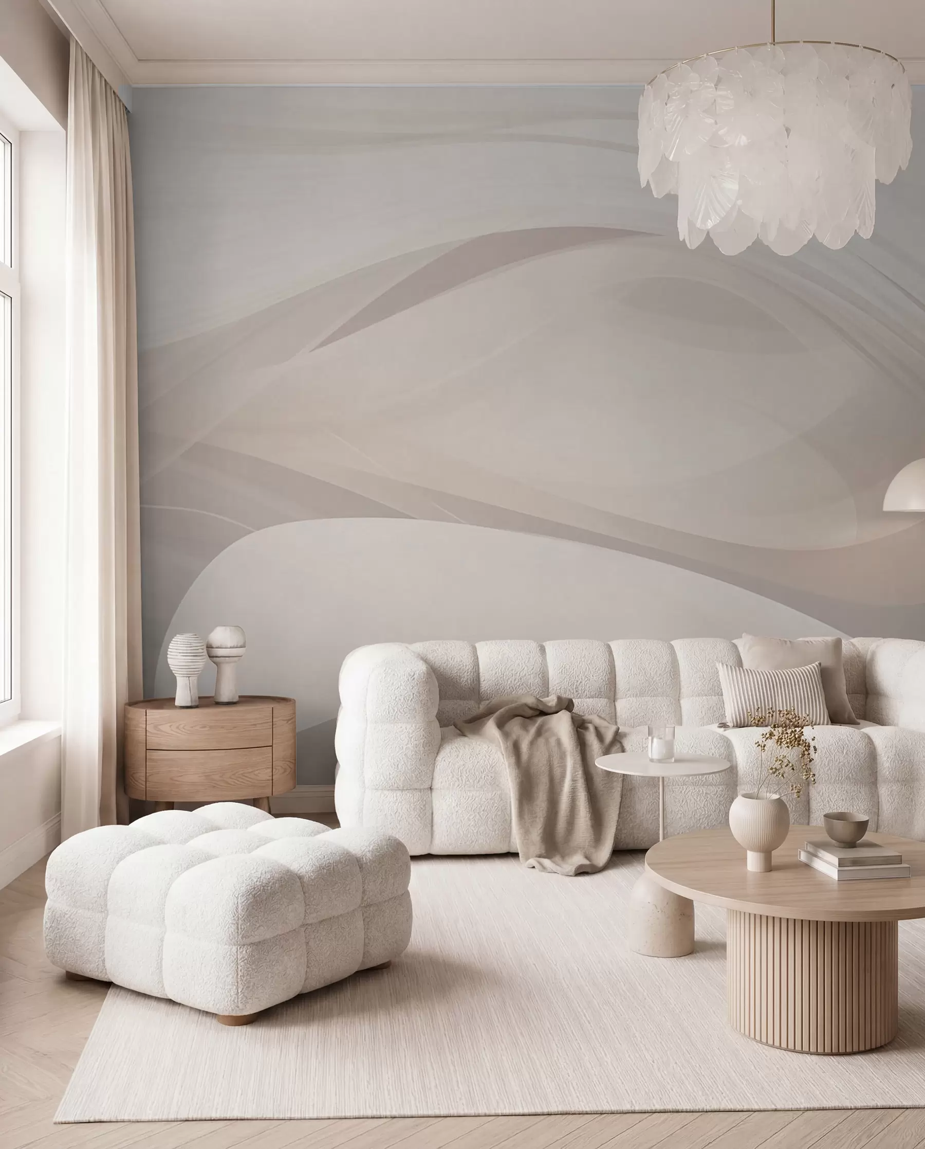 wall murals Апстрактни таласи у светлим нијансама w03236