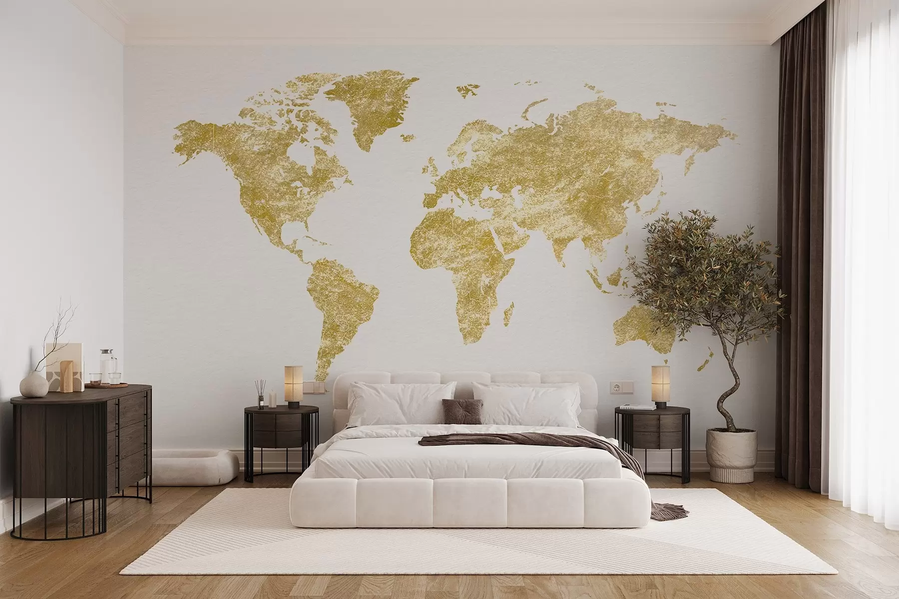 wall murals Текстурна мапа света w03312