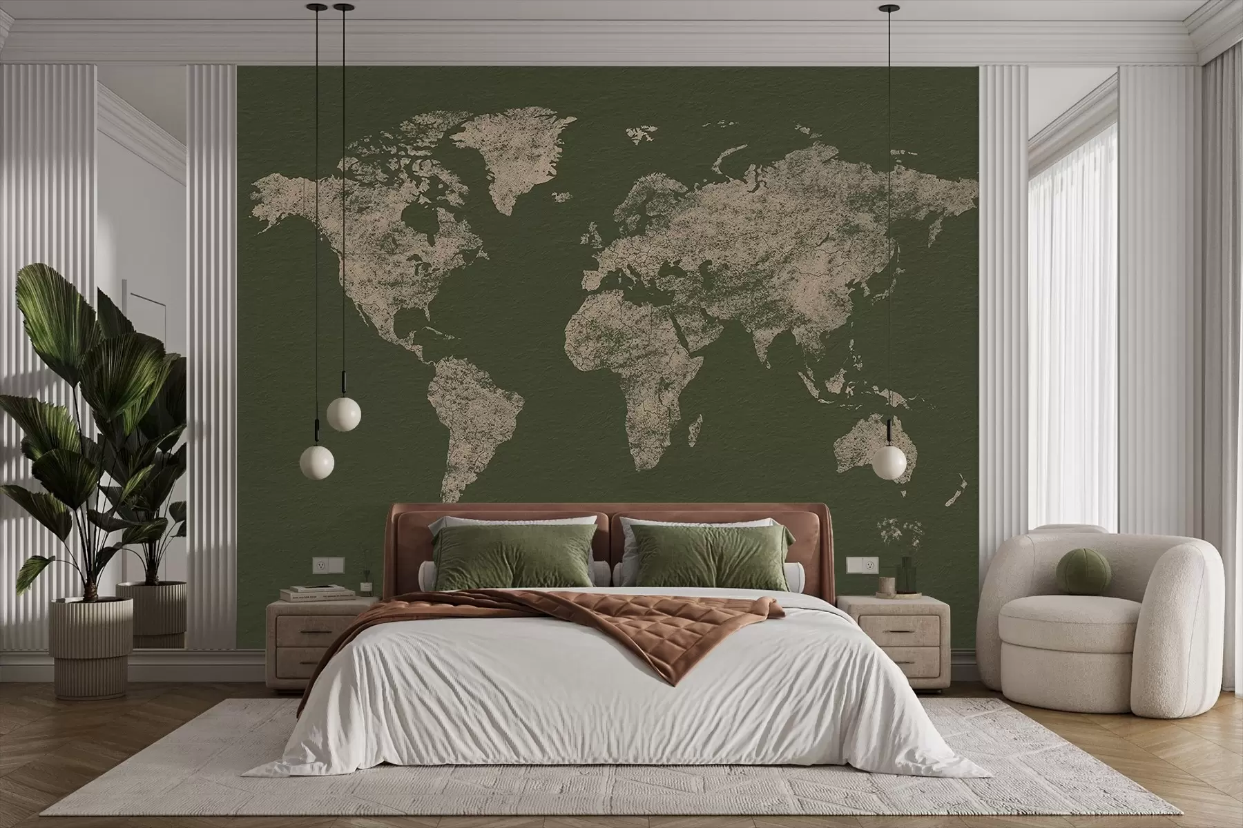 wall murals Текстурна мапа света w03312v4