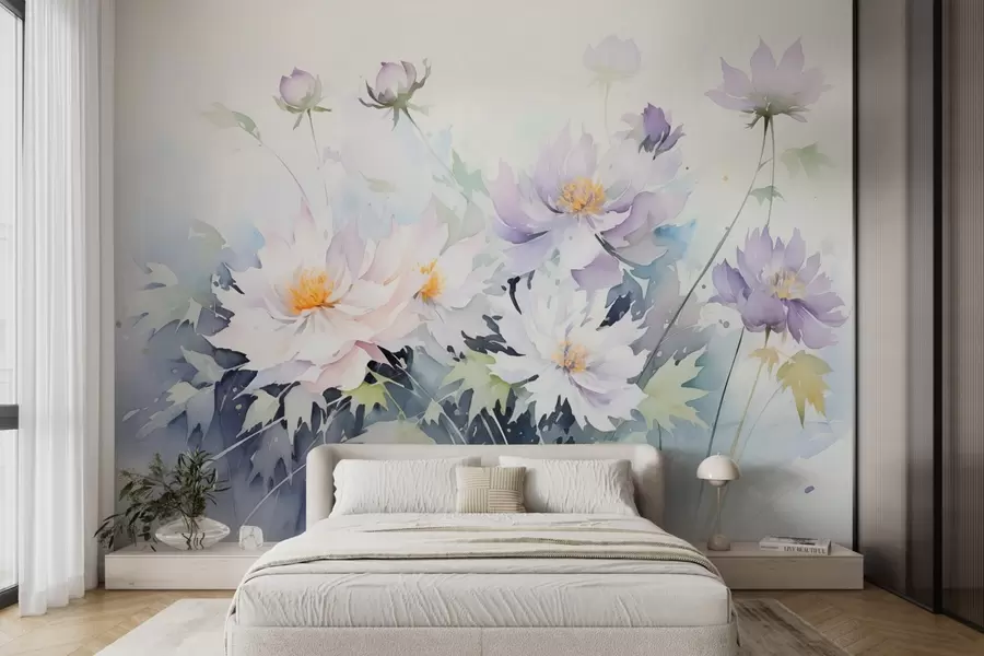 wall murals Дивље цвеће у стилу акварела w08883