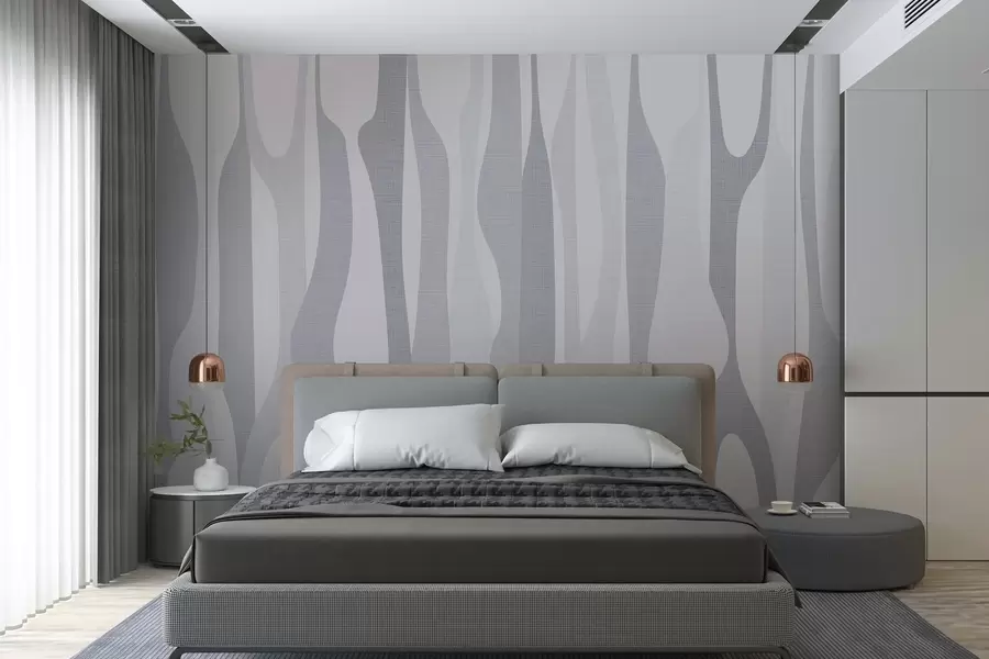 wall murals модерни апстрактни облици у сивим нијансама w03283v1