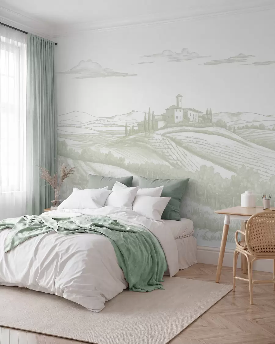 wall murals Skica vinograda u žalfiji w03349v2